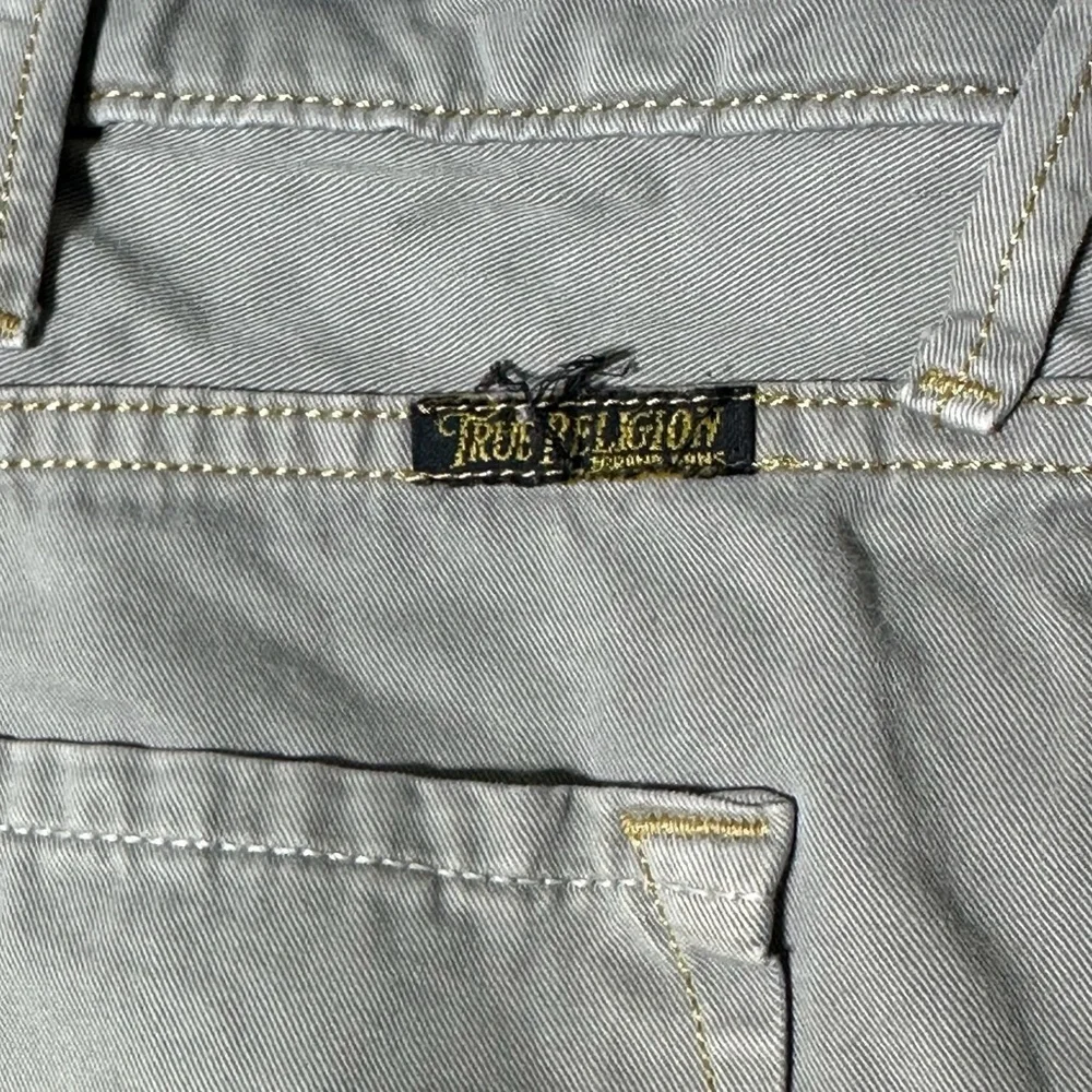 True Religion Rocco Tailored‎ Overdye Twill Jeans Pants Gray Button Fly 32X32